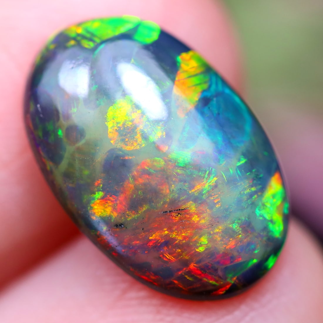 1.92Ct Natural Ethiopian Welo Smoked Opal - Ethiopian Opal - Oval Cabochon: Ksmith Jewels Global Welcome to our auction house, today auction brought to you by Ksmith Jewels Global based in Penang, Malaysia specialize in all kinds of opal and color gemstone both in manufacturi