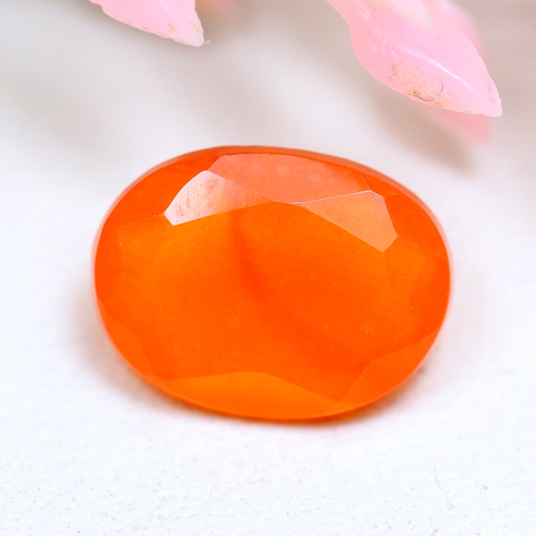 1.29Ct Natural Orange Carnelian Faceted Cut Gemstone (1 of 1)