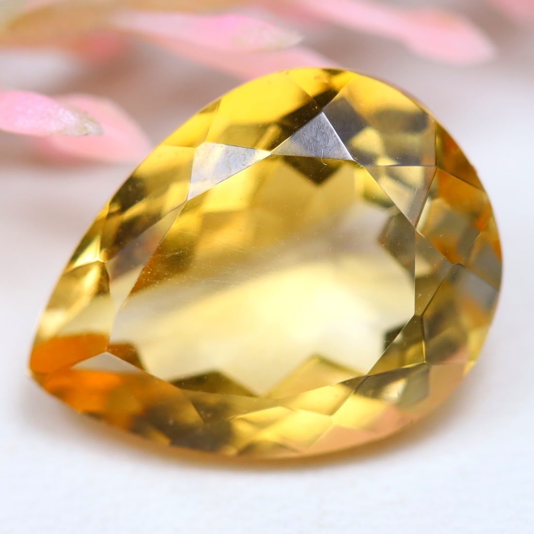 8.09Ct Natural Pear Yellow Citrine Gemstone Quality AA for Jewelry Making: Ksmith Jewels Global Welcome to our auction house, today auction brought to you by Ksmith Jewels Global based in Penang, Malaysia specialize in all kinds of opal and color gemstone both in manufacturi