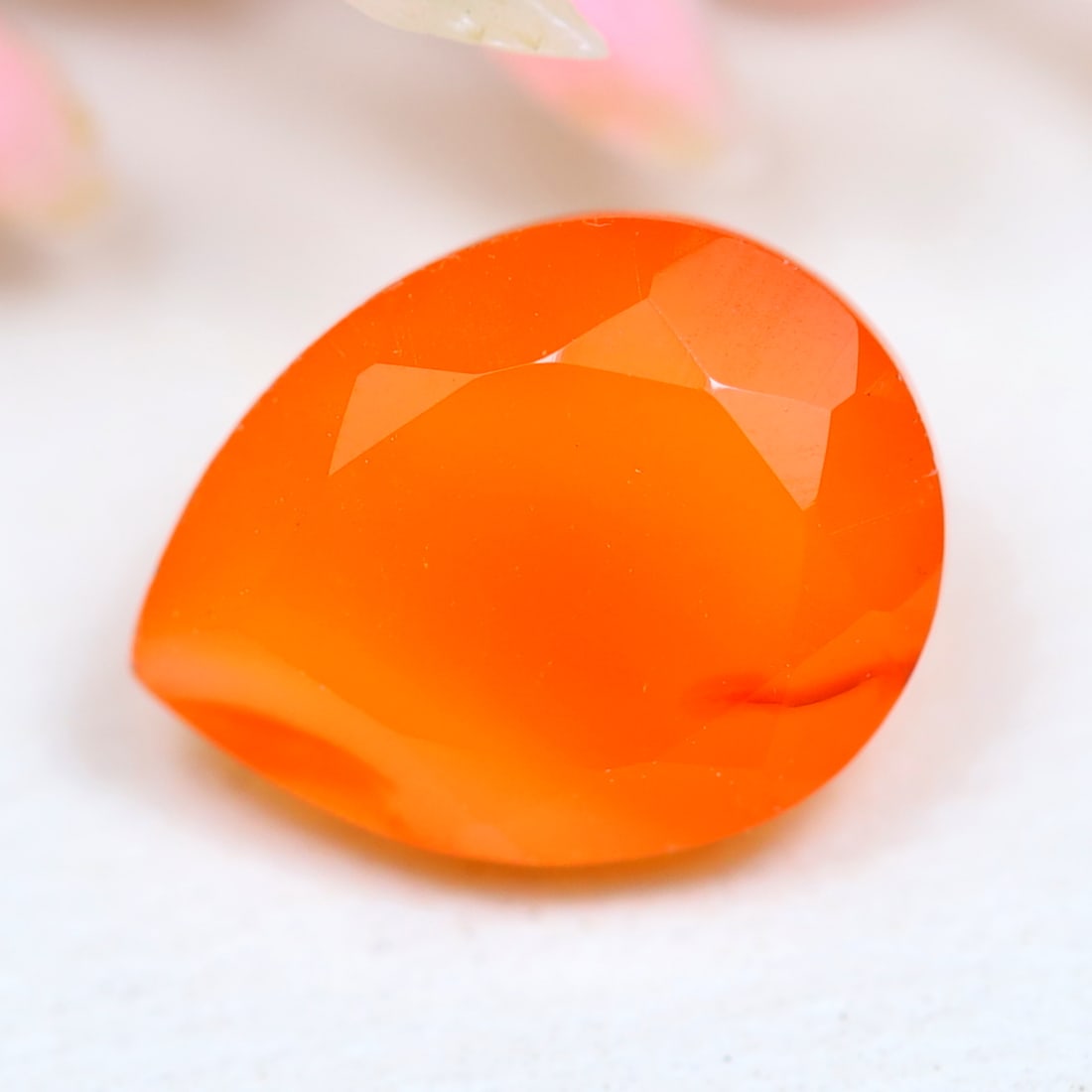 1.72Ct Natural Orange Carnelian Faceted Cut Gemstone (1 of 2)