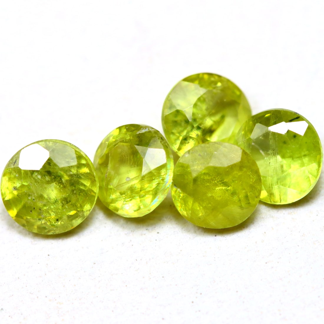1.22Ct Natural Round Yellowish Green Madagascar Sphene (OT7061) (1 of 2)