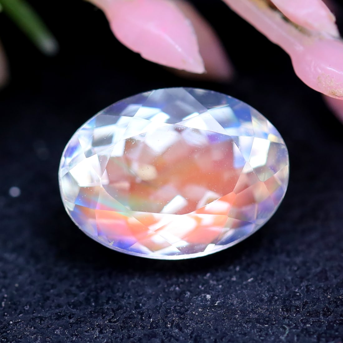 Madagascar Moonstone 1.77Ct Natural Flashy Ranbow Madagascar Moonstone for Jewelry: Ksmith Jewels Global Welcome to our auction house, today auction brought to you by Ksmith Jewels Global based in Penang, Malaysia specialize in all kinds of opal and color gemstone both in manufacturi