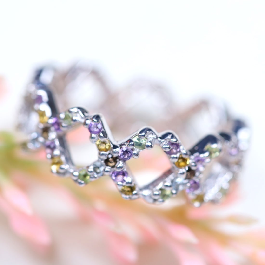 Total Weight 15.22Cts Natural 925 Silver Green Peridot, Amethyst, Citrine, Topaz, Quartz Brand Ring: Ksmith Jewels Global Welcome to our auction house, today auction brought to you by Ksmith Jewels Global based in Penang, Malaysia specialize in all kinds of opal and color gemstone both in manufacturi