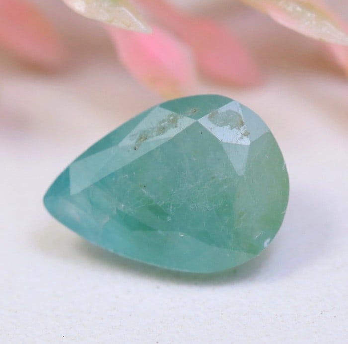 1.29Cts Natural Unheated Bluish Green Grandidierite Africa Pear Cut Gemstone: Ksmith Jewels Global Welcome to our auction house, today auction brought to you by Ksmith Jewels Global based in Penang, Malaysia specialize in all kinds of opal and color gemstone both in manufacturi