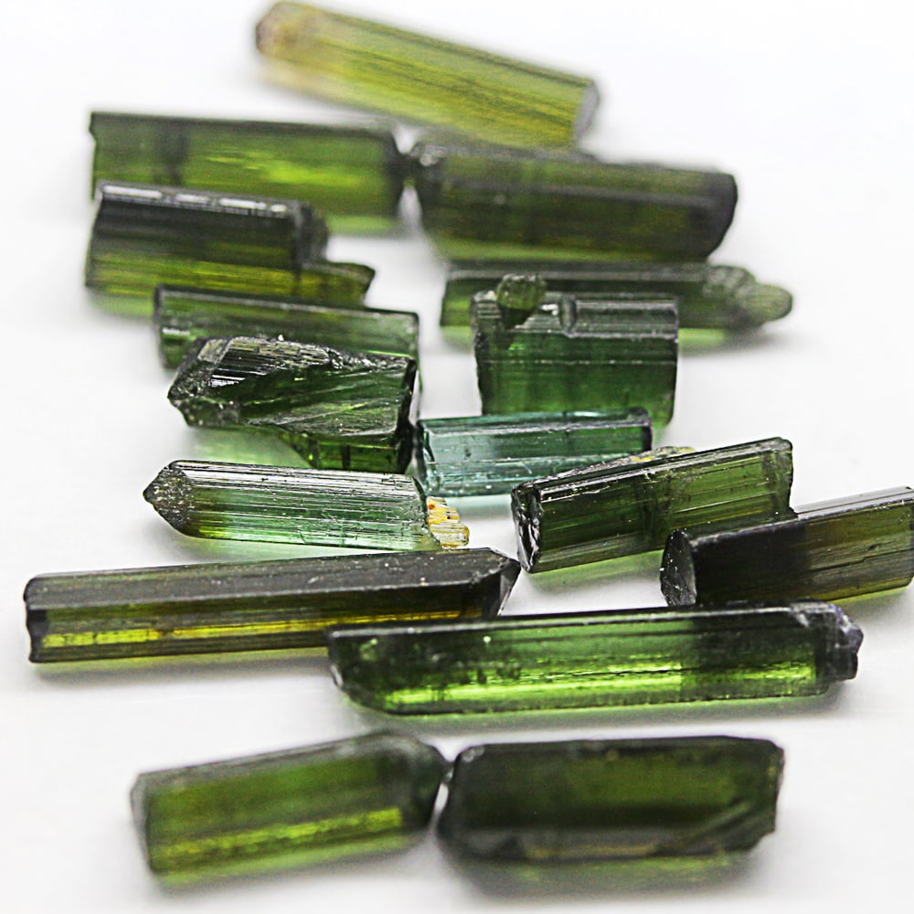 Tourmaline 18.0Ct Natural Unheated Tourmaline Green Color Rough Nigeria Mine LOT (1 of 2)