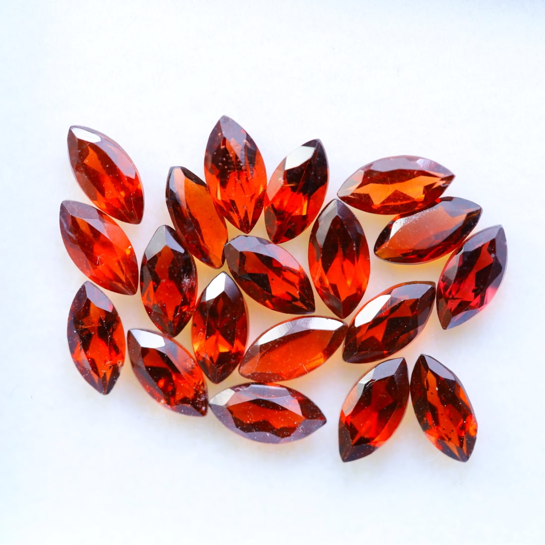 5.85Ct Natural Wholesale Orange Red Garnet Lot Marquise Faceted (OT6573) (1 of 2)