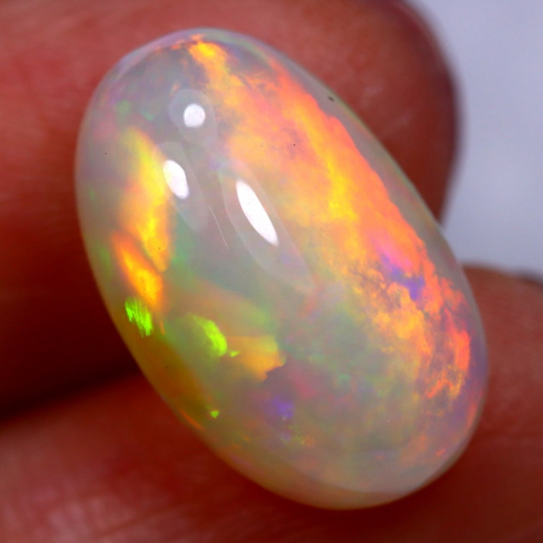 6.61Ct Natural Ethiopian Welo Opal - Ethiopian Opal - Oval Cabochon (1 of 3)