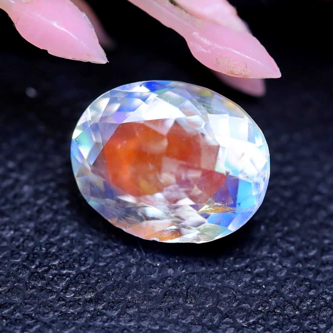 Madagascar Moonstone 1.52Ct Natural Flashy Ranbow Madagascar Moonstone for Jewelry: Ksmith Jewels Global Welcome to our auction house, today auction brought to you by Ksmith Jewels Global based in Penang, Malaysia specialize in all kinds of opal and color gemstone both in manufacturi