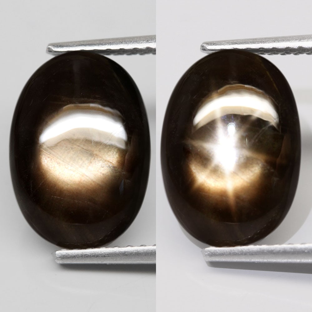 Star Sapphire 4.89Ct Natural Greenish 6 Rays Gold Star Sapphire (1 of 1)