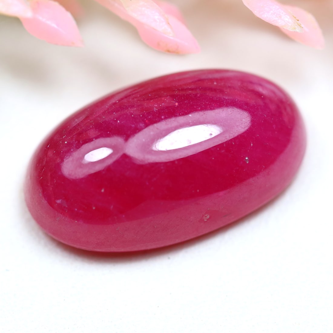 16.6Ct Natural Madagascar Heated Ruby Top Red Oval Cut Cabochon (1 of 2)