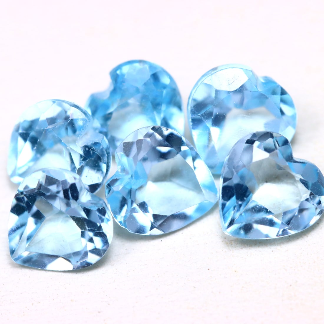 5.45Ct Natural Sky Blue Topaz Gemstone - Brazil Topaz - Heart Gemstone LOT OT7051 (1 of 2)