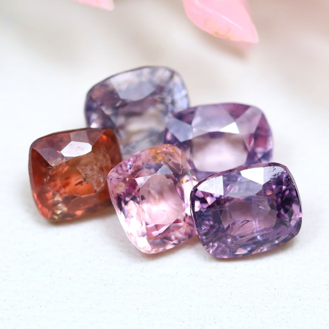 3.41Ct Natural Cushion Cut Multi-Color Spinel Lot for Jewelry Making (1 of 2)