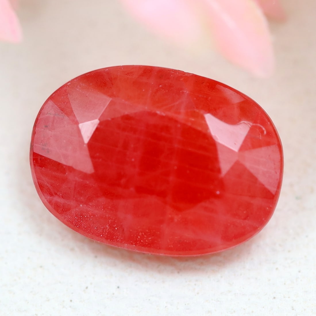 1.41Ct Natural Orangish Pink Heated Ruby Gemstone (1 of 2)
