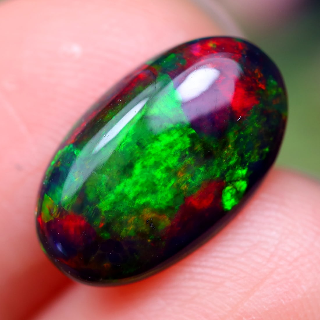 1.51Ct Natural Ethiopian Welo Smoked Opal - Ethiopian Opal Cabochon (1 of 4)