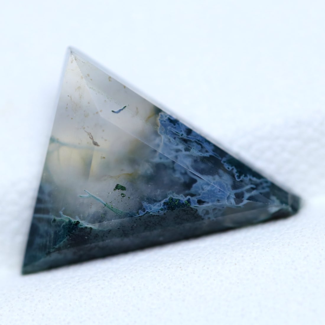 3.66Ct Natural Green Moss Agate - India Gemstone - Fancy Faceted (1 of 2)