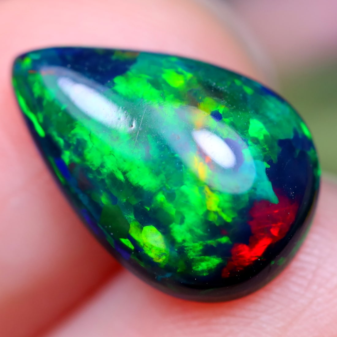 1.87Ct Natural Ethiopian Welo Smoked Opal - Ethiopian Opal Cabochon (1 of 4)