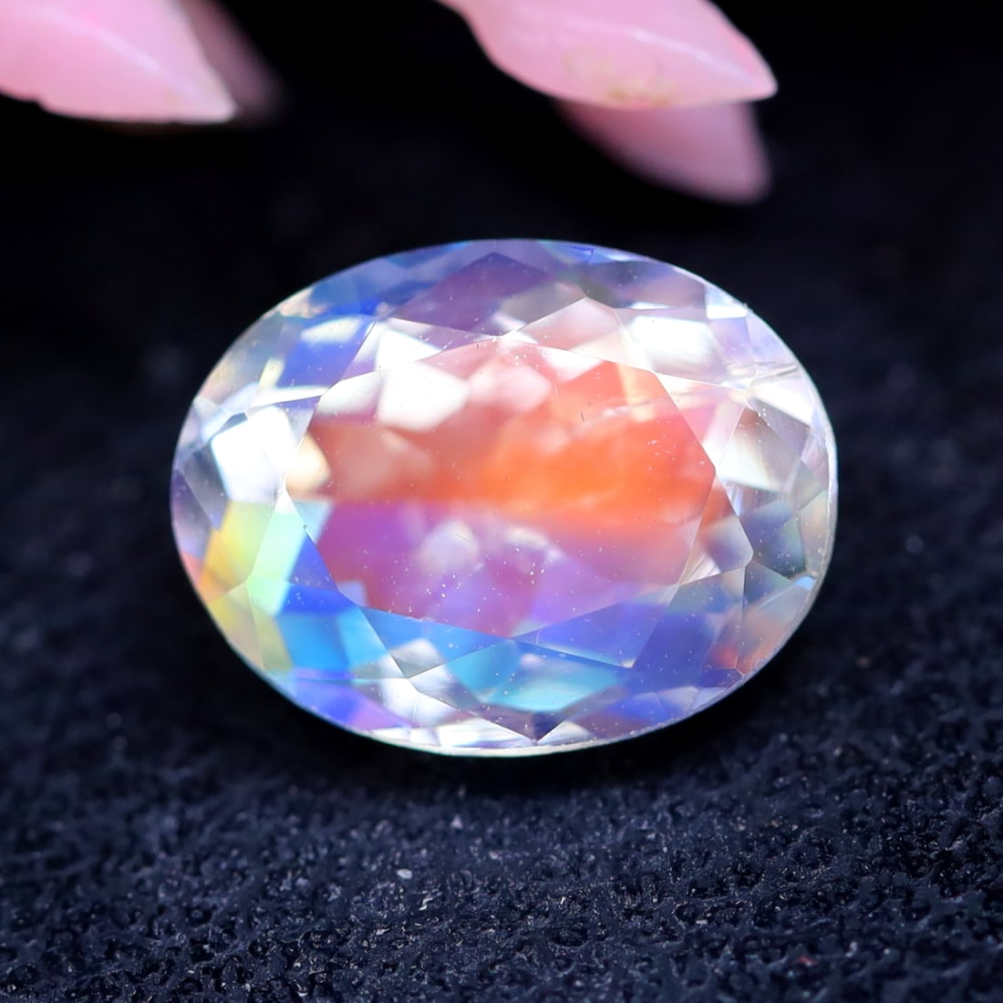 Madagascar Moonstone 1.70Ct Natural Flashy Ranbow Madagascar Moonstone for Jewelry: Ksmith Jewels Global Welcome to our auction house, today auction brought to you by Ksmith Jewels Global based in Penang, Malaysia specialize in all kinds of opal and color gemstone both in manufacturi