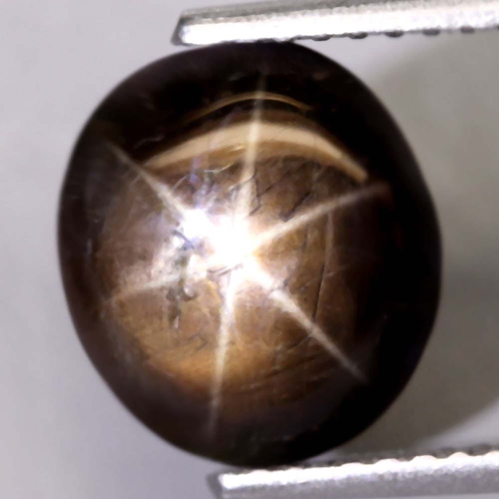 Star Sapphire 3.76Ct Natural Greenish 6 Rays Gold Star Sapphire (1 of 2)