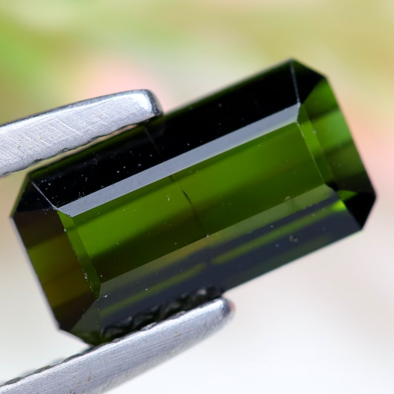 Tourmaline 1.61Ct Emerald Cut Natural Mozambique Green Tourmaline: Ksmith Jewels Global Welcome to our auction house, today auction brought to you by Ksmith Jewels Global based in Penang, Malaysia specialize in all kinds of opal and color gemstone both in manufacturi