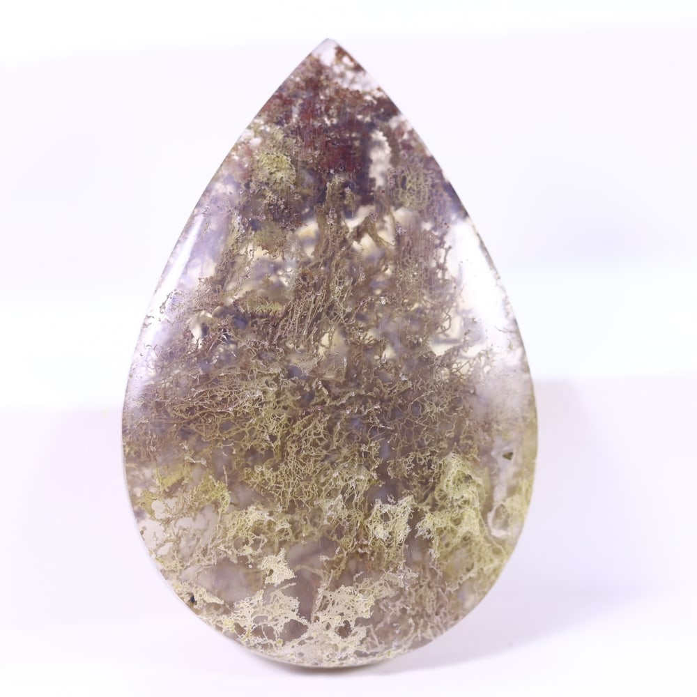37.12Ct Moss Agate Cabochon - Polished - 38x25mm Approx, 325B: Ksmith Heritage Auctioneers Welcome to our auction house, today auction brought to you by Ksmith Heritage Auctioneers based in Penang, Malaysia specialize in all kinds of opal and color gemstone both