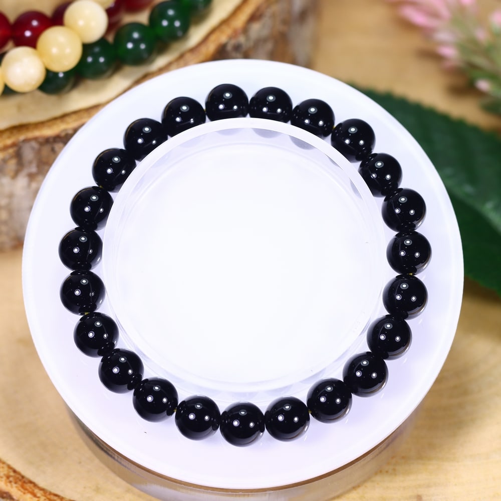 16.93g Black Tourmaline Bracelet - Polished Beads, 553B: Ksmith Heritage Auctioneers Welcome to our auction house, today auction brought to you by Ksmith Heritage Auctioneers based in Penang, Malaysia specialize in all kinds of opal and color gemstone both