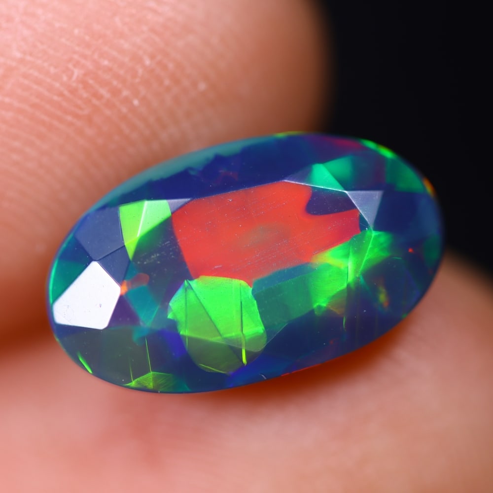 2.66Ct Welo Black Opal - Ethiopian Opal - Faceted Polished , 1087E: Ksmith Heritage Auctioneers Welcome to our auction house, today auction brought to you by Ksmith Heritage Auctioneers based in Penang, Malaysia specialize in all kinds of opal and color gemstone both