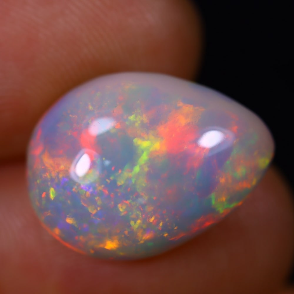 *7.24Ct Welo Opal Polished - Ethiopian Opal - Pear Cabochon, 1072B: Ksmith Heritage Auctioneers Welcome to our auction house, today auction brought to you by Ksmith Heritage Auctioneers based in Penang, Malaysia specialize in all kinds of opal and color gemstone both