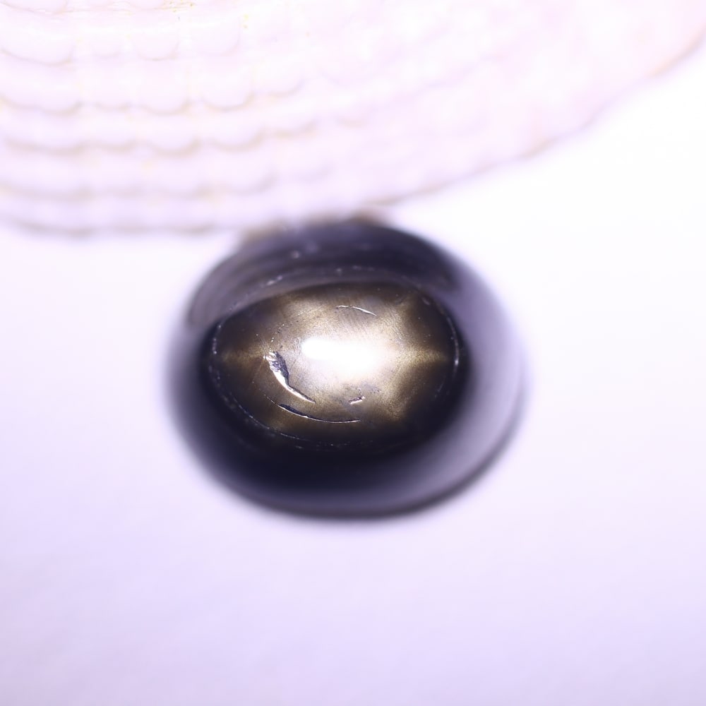 5.78cts 6 Rays Black Star Sapphire , 130E: Ksmith Heritage Auctioneers Welcome to our auction house, today auction brought to you by Ksmith Heritage Auctioneers based in Penang, Malaysia specialize in all kinds of opal and color gemstone both
