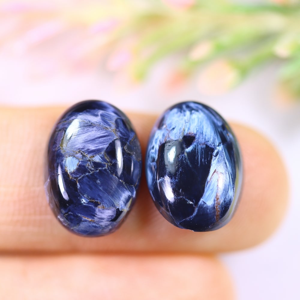 10.15Ct Pietersite Cabochon Pair - Gemstone Crystal - Oval Cabochon, 199B: Ksmith Heritage Auctioneers Welcome to our auction house, today auction brought to you by Ksmith Heritage Auctioneers based in Penang, Malaysia specialize in all kinds of opal and color gemstone both