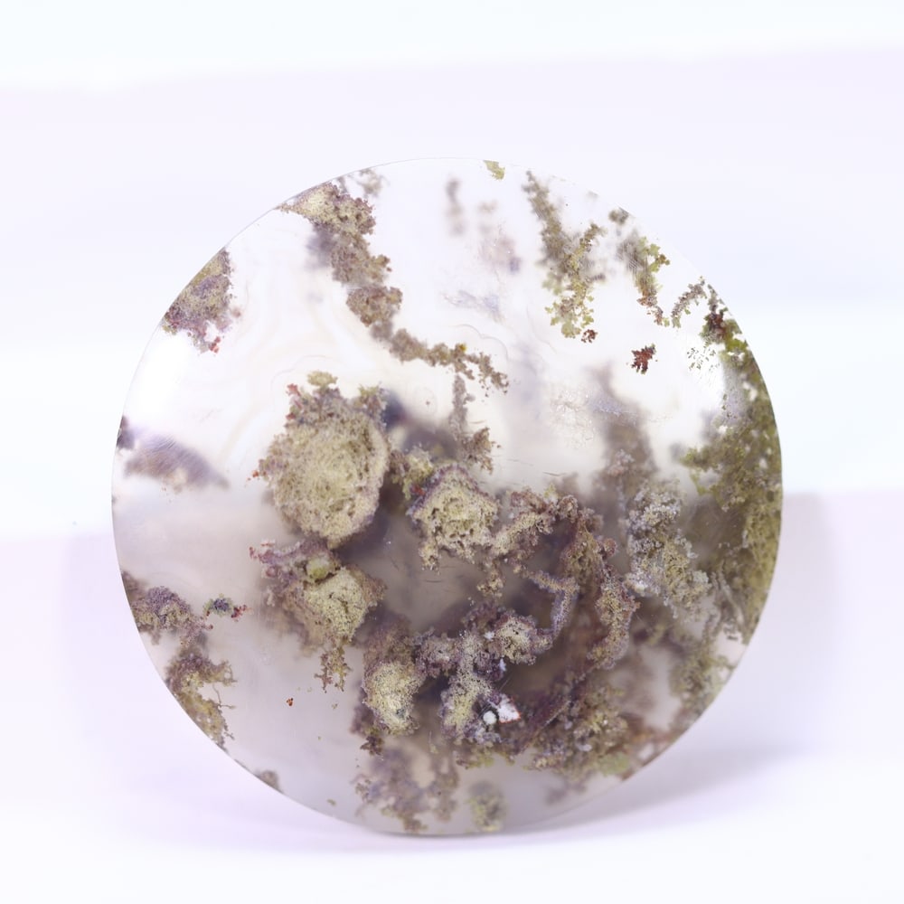 41.10Ct Moss Agate Cabochon - Polished - 33x32mm Approx, 476E: Ksmith Heritage Auctioneers Welcome to our auction house, today auction brought to you by Ksmith Heritage Auctioneers based in Penang, Malaysia specialize in all kinds of opal and color gemstone both