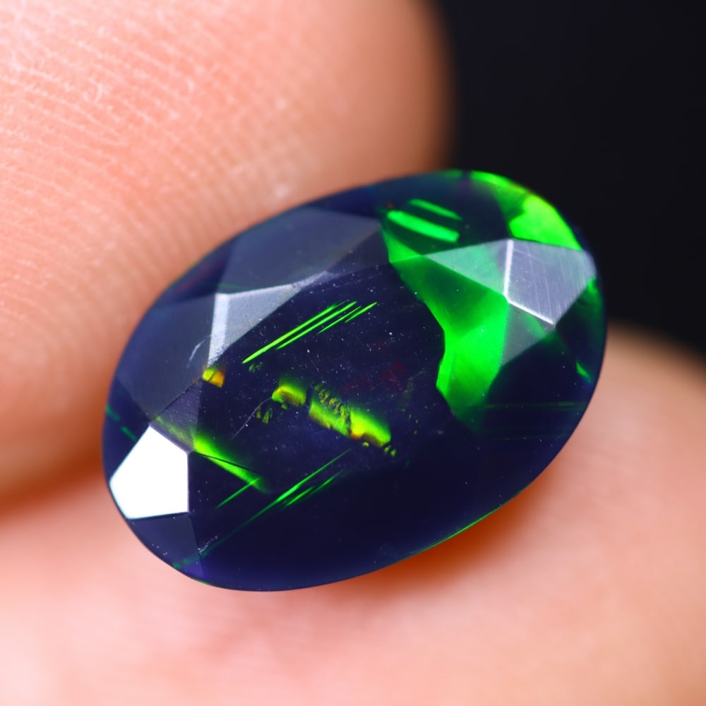 1.99Ct Welo Black Opal - Ethiopian Opal - Faceted Polished , 951E: Ksmith Heritage Auctioneers Welcome to our auction house, today auction brought to you by Ksmith Heritage Auctioneers based in Penang, Malaysia specialize in all kinds of opal and color gemstone both
