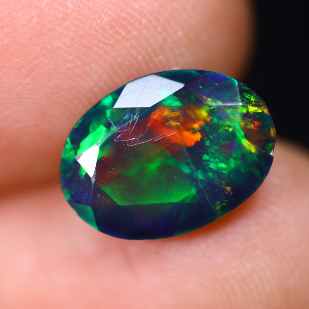 2.15Ct Welo Black Opal - Ethiopian Opal - Faceted Polished , 906E: Ksmith Heritage Auctioneers Welcome to our auction house, today auction brought to you by Ksmith Heritage Auctioneers based in Penang, Malaysia specialize in all kinds of opal and color gemstone both