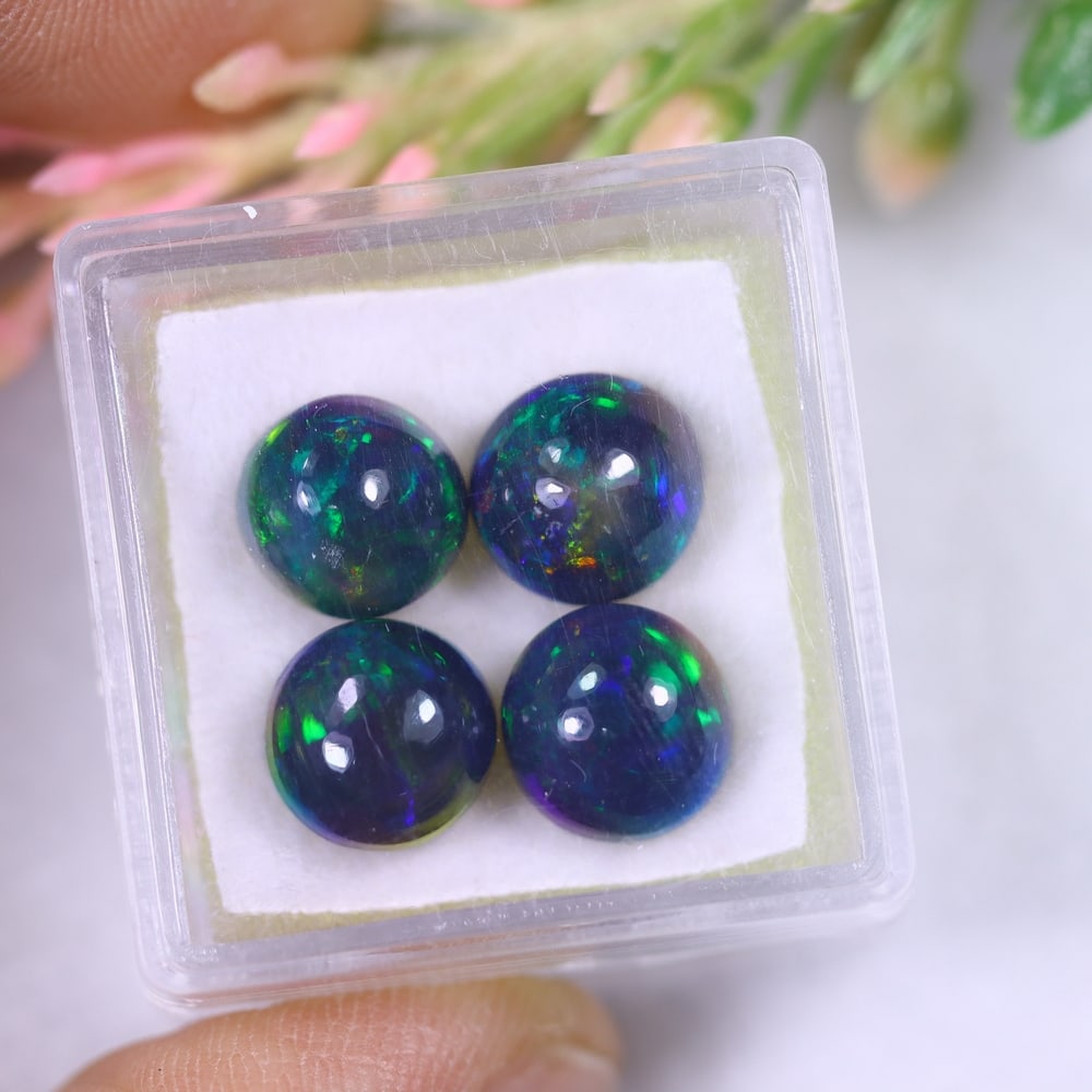 8.21Ct Welo Black Opal Polished Lot - Ethiopian Opal, 666E: Ksmith Heritage Auctioneers Welcome to our auction house, today auction brought to you by Ksmith Heritage Auctioneers based in Penang, Malaysia specialize in all kinds of opal and color gemstone both