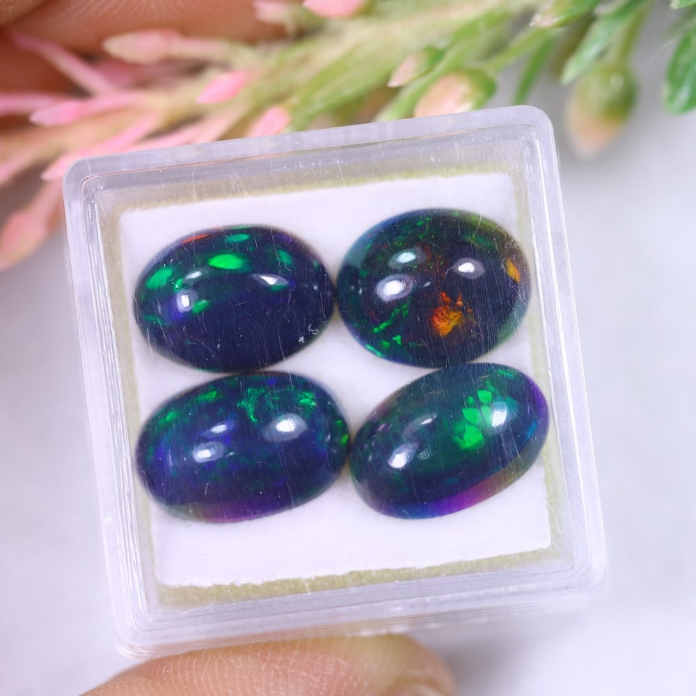 7.74Ct Welo Black Opal Polished Lot - Ethiopian Opal, 728E: Ksmith Heritage Auctioneers Welcome to our auction house, today auction brought to you by Ksmith Heritage Auctioneers based in Penang, Malaysia specialize in all kinds of opal and color gemstone both