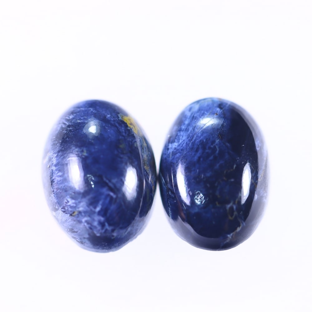 10.32Ct Pietersite Cabochon Pair - Gemstone Crystal - Oval Cabochon, 716B: Ksmith Heritage Auctioneers Welcome to our auction house, today auction brought to you by Ksmith Heritage Auctioneers based in Penang, Malaysia specialize in all kinds of opal and color gemstone both