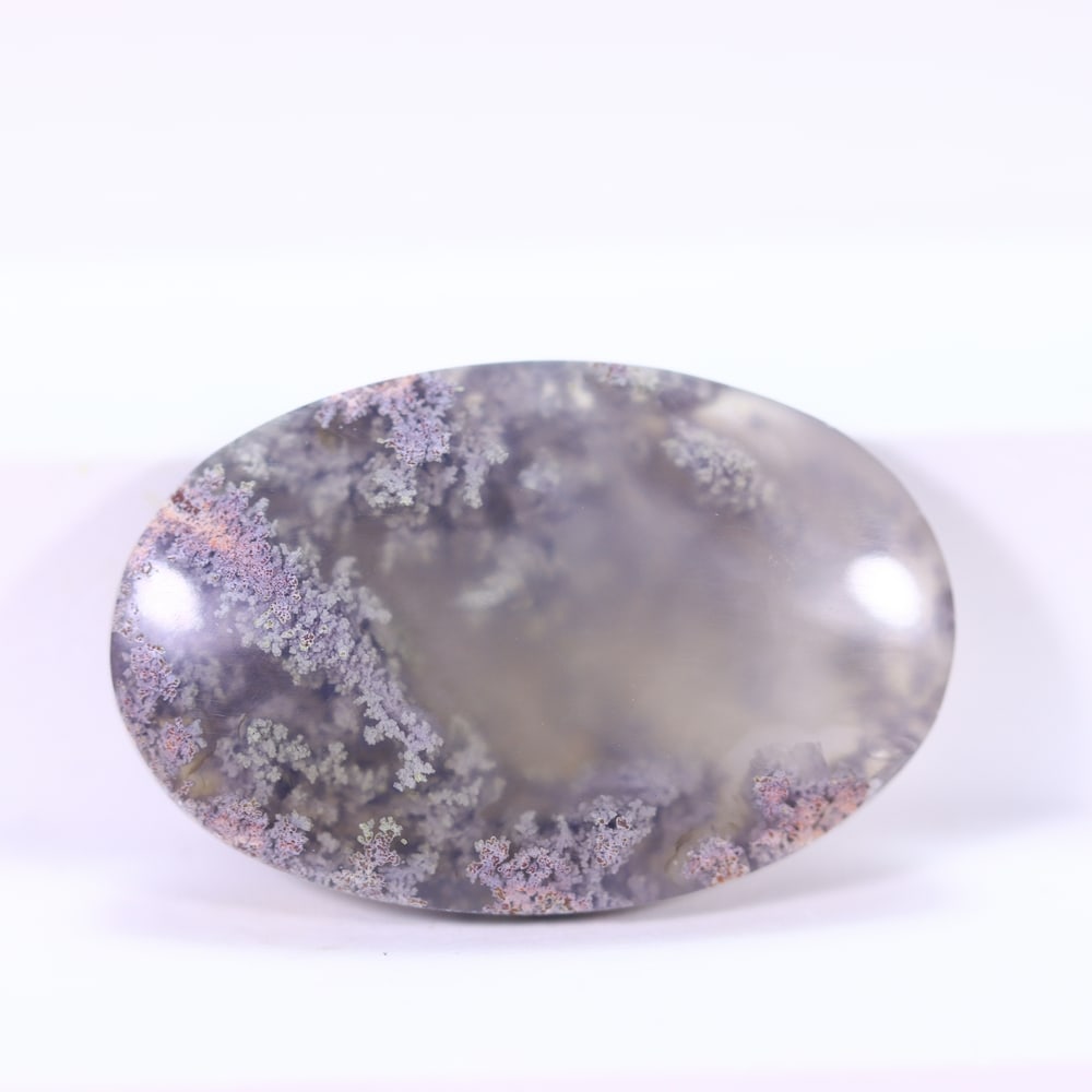 24.52Ct Moss Agate Cabochon - Polished - 29x19mm Approx, 372E: Ksmith Heritage Auctioneers Welcome to our auction house, today auction brought to you by Ksmith Heritage Auctioneers based in Penang, Malaysia specialize in all kinds of opal and color gemstone both
