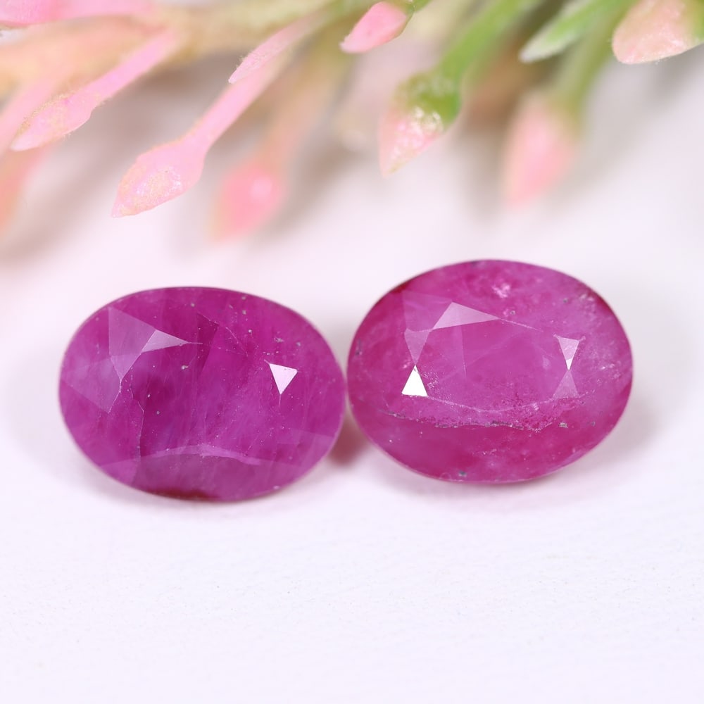 7.66Ct Red Ruby Set - Polished Faceted , 758E: Ksmith Heritage Auctioneers Welcome to our auction house, today auction brought to you by Ksmith Heritage Auctioneers based in Penang, Malaysia specialize in all kinds of opal and color gemstone both