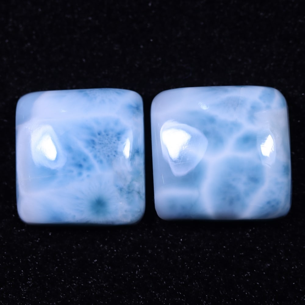 *33.26cts Natural Larimar Set - Polished Cabochon, 583B: Ksmith Heritage Auctioneers Welcome to our auction house, today auction brought to you by Ksmith Heritage Auctioneers based in Penang, Malaysia specialize in all kinds of opal and color gemstone both