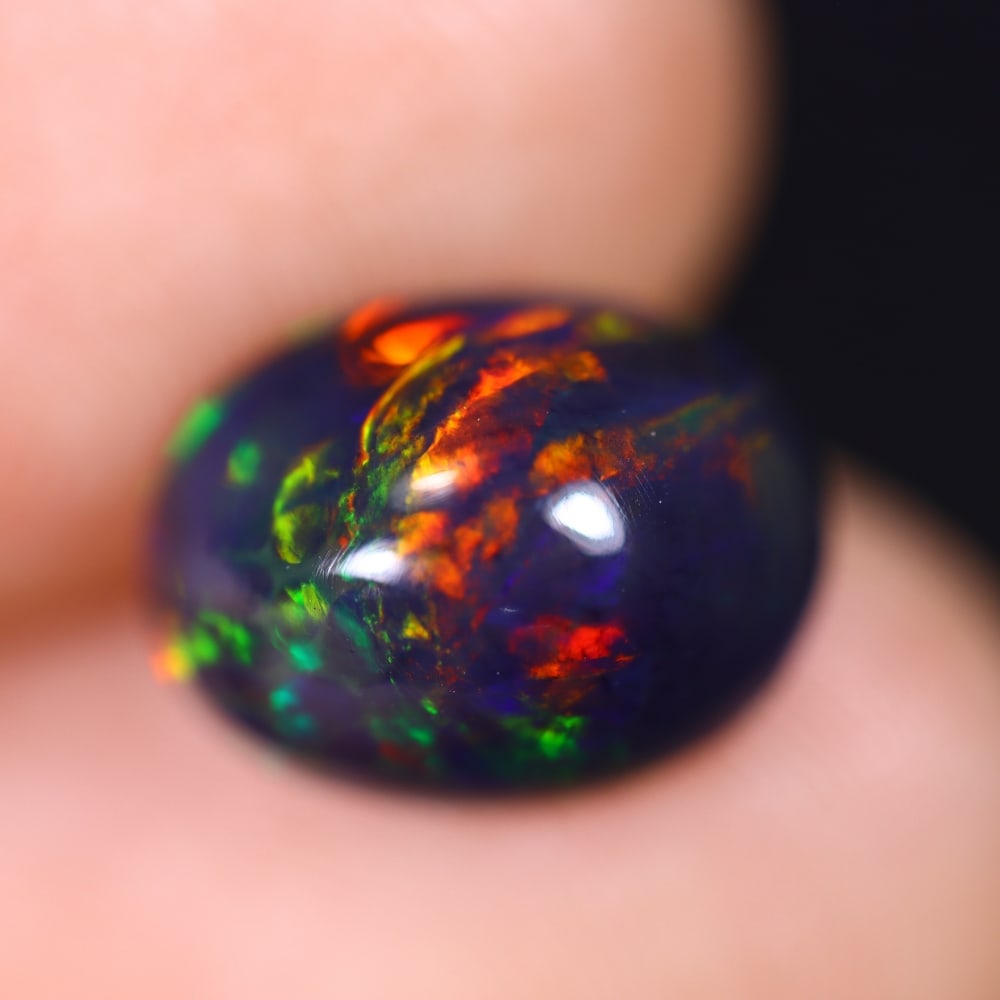 2.21Ct Welo Black Opal Polished - Ethiopian Opal, 842E: Ksmith Heritage Auctioneers Welcome to our auction house, today auction brought to you by Ksmith Heritage Auctioneers based in Penang, Malaysia specialize in all kinds of opal and color gemstone both
