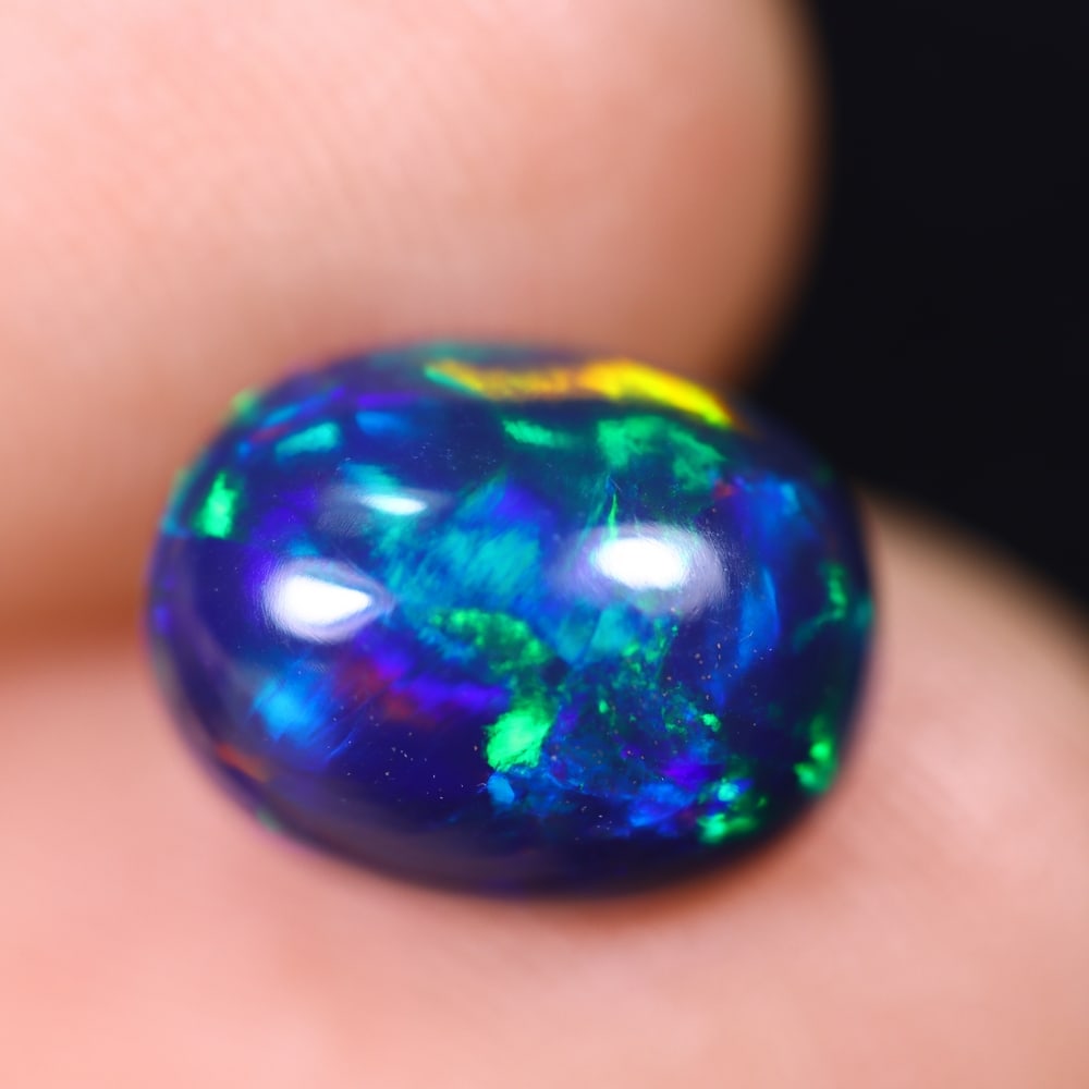 1.84Ct Welo Black Opal Polished - Ethiopian Opal, 852E (1 of 7)