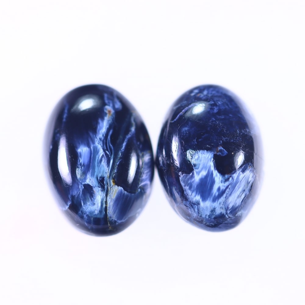 9.83Ct Pietersite Cabochon Pair - Gemstone Crystal - Oval Cabochon, 499B: Ksmith Heritage Auctioneers Welcome to our auction house, today auction brought to you by Ksmith Heritage Auctioneers based in Penang, Malaysia specialize in all kinds of opal and color gemstone both