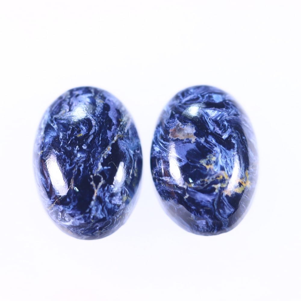10.51Ct Pietersite Cabochon Pair - Gemstone Crystal - Oval Cabochon, 426B: Ksmith Heritage Auctioneers Welcome to our auction house, today auction brought to you by Ksmith Heritage Auctioneers based in Penang, Malaysia specialize in all kinds of opal and color gemstone both