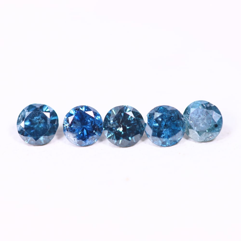 0.45ct 5pcs Blue Round Diamond 2.8mm - Natural Diamond, Loose Diamond: Ksmith Jewels Global Welcome to our auction house, today auction brought to you by Ksmith Jewels Global based in Penang, Malaysia specialize in all kinds of opal, diamond and color gemstone both in ma