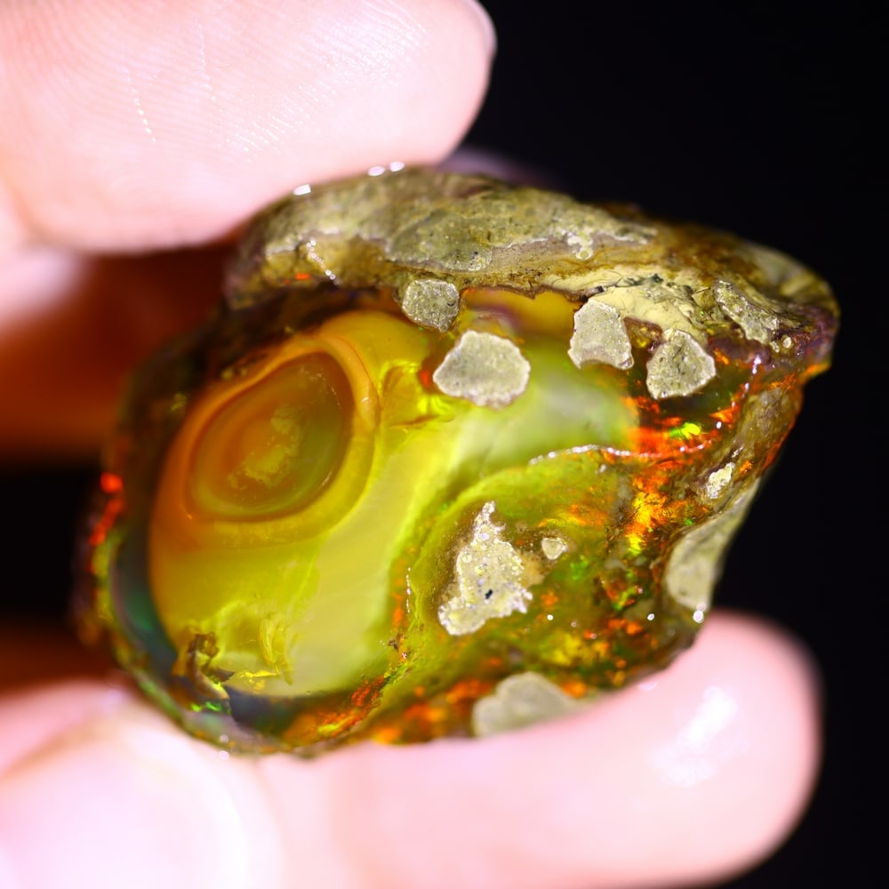 92.4cts Phantom Ghost Ethiopian Crystal Specimen Rough , 1012E - 5