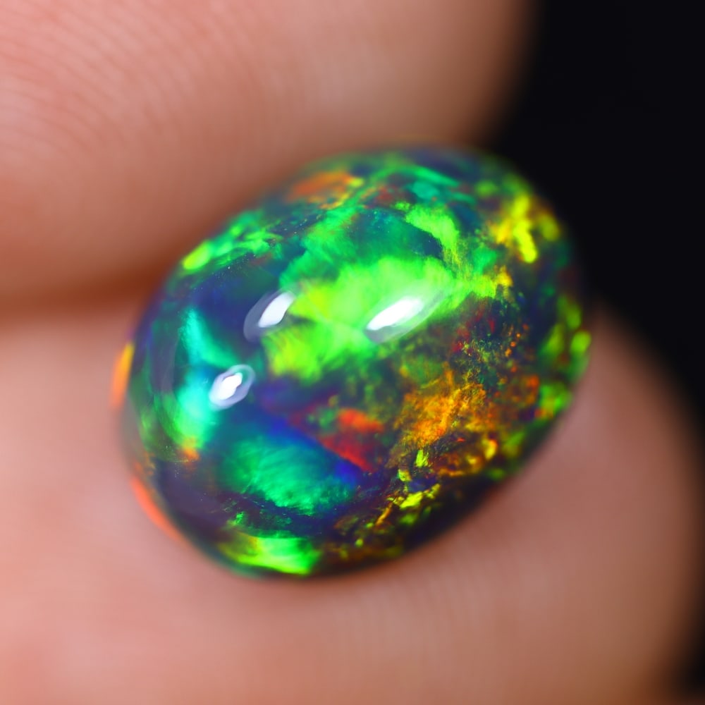 3.28Ct Welo Black Opal Polished - Ethiopian Opal, 338B (1 of 8)