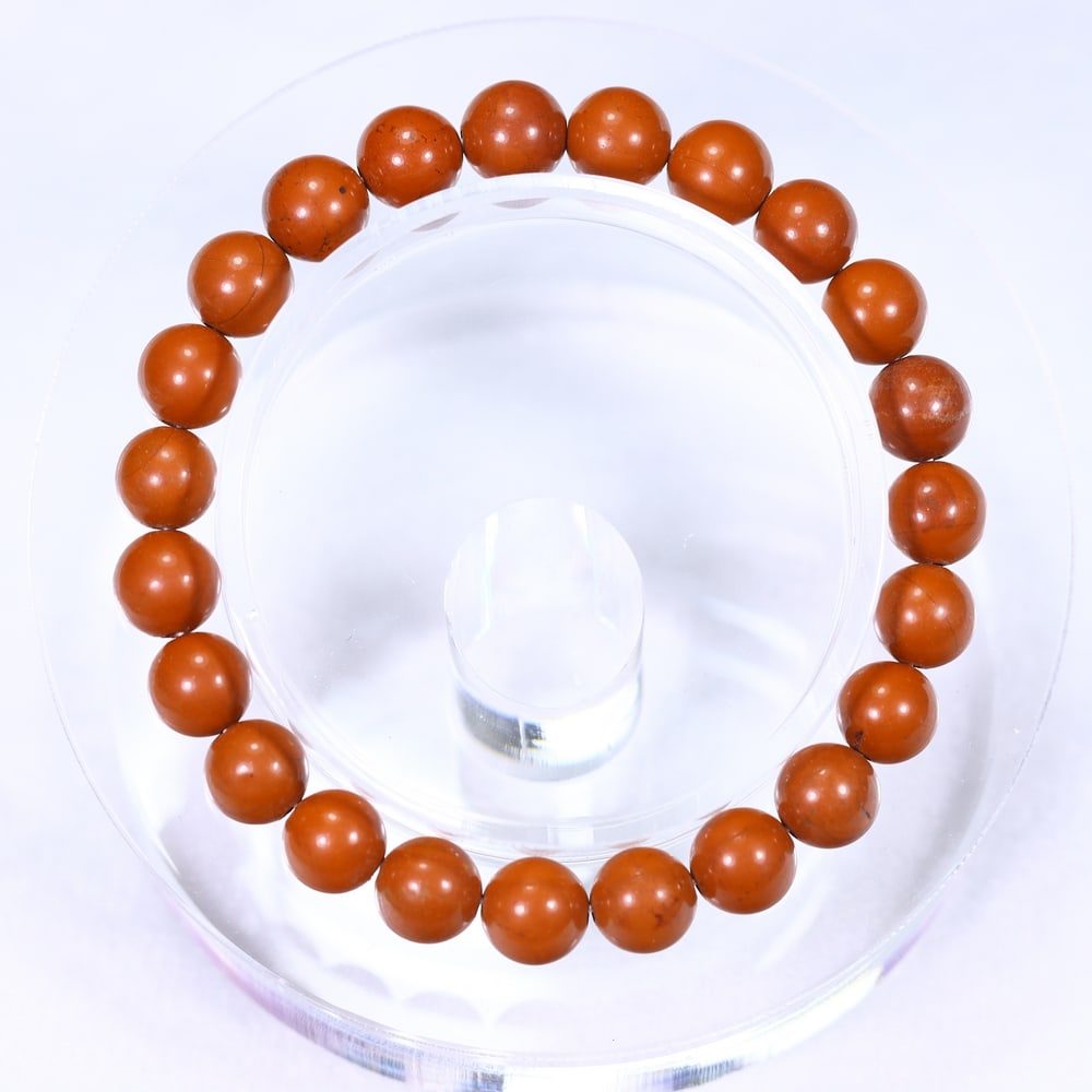 16.48g Red Jasper Bracelet - Polished Beads , 1142E: Ksmith Heritage Auctioneers Subject: Natural Red Jasper Carat Weight: 16.48g