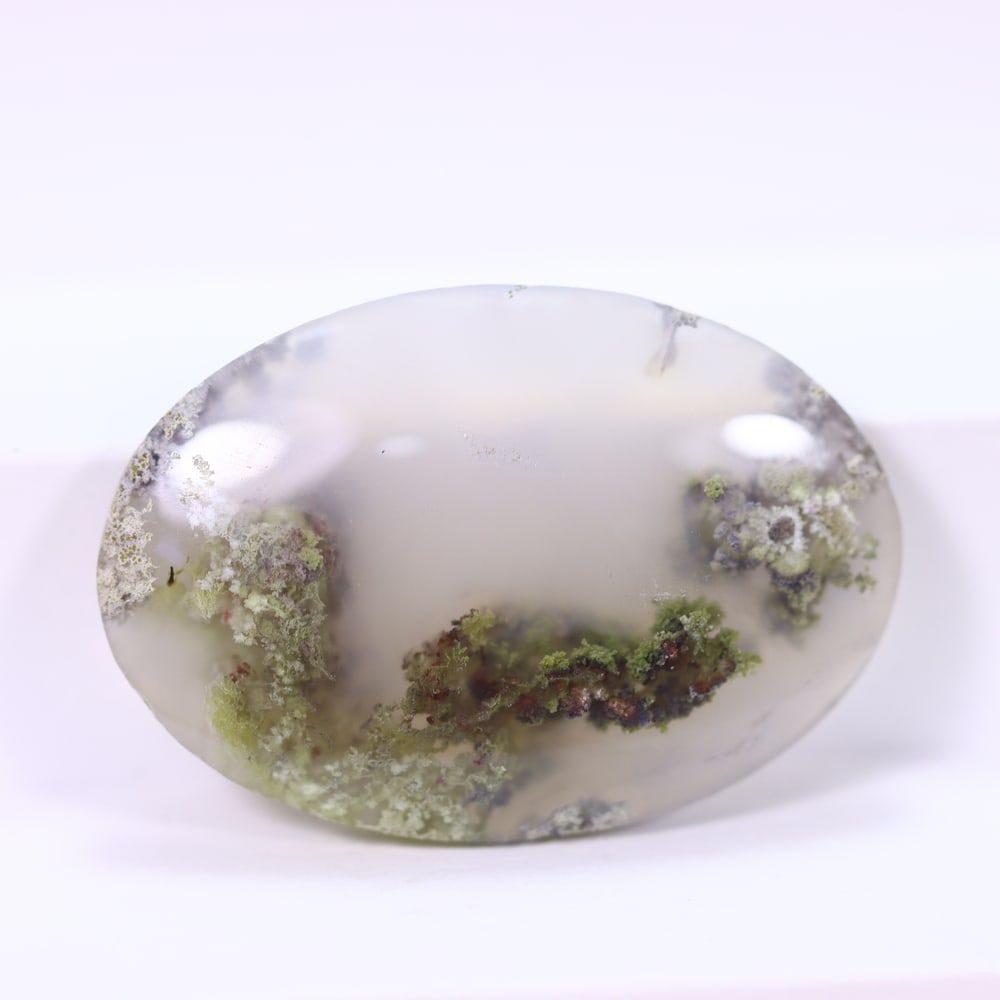 33.09Ct Moss Agate Cabochon - Polished - 32x22mm Approx , 952E: Ksmith Heritage Auctioneers Subject: Natural Agate Origin: Asia Treatment: Natural Untreated Type: Cabochon, Polished