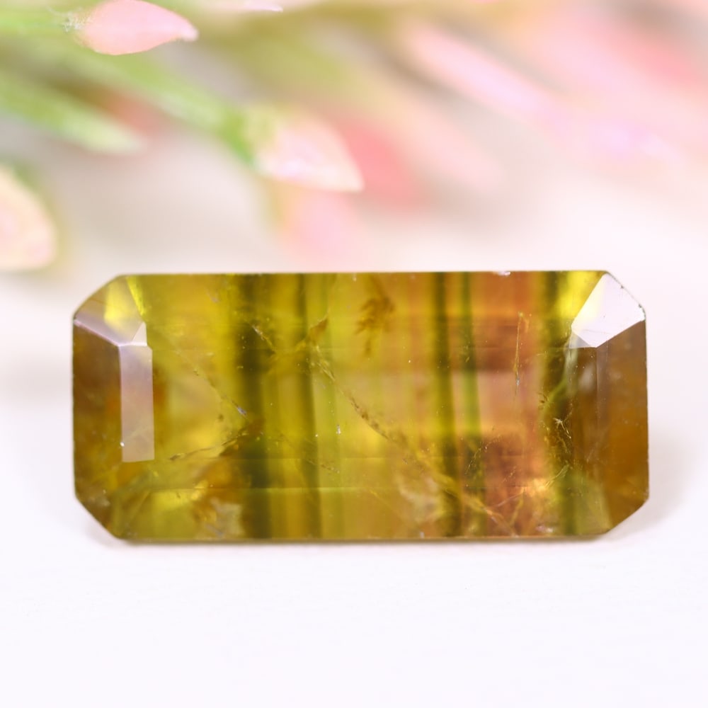 5.58cts Natural Watermelon Tourmaline - Bi-Colour Faceted Cut , 214E: Ksmith Heritage Auctioneers Subject: Natural Tourmaline Origin: Africa Carat Weight: 5.58 cts Dimension: 16.7x7.7x5.1 mm Type: Faceted, Polished