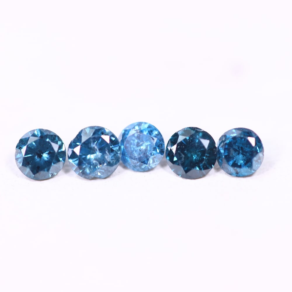 0.45ct 5pcs Blue Round Diamond 2.8mm - Natural Diamond, Loose Diamond, 328DD: Ksmith Heritage Auctioneers Subject: Natural Diamond Origin: Africa Treatment: HPHT