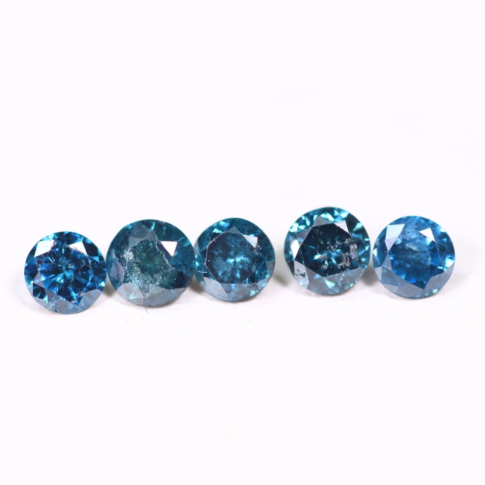 0.45ct 5pcs Blue Round Diamond 2.8mm - Natural Diamond, Loose Diamond, 339DD: Ksmith Heritage Auctioneers Subject: Natural Diamond Origin: Africa Treatment: HPHT
